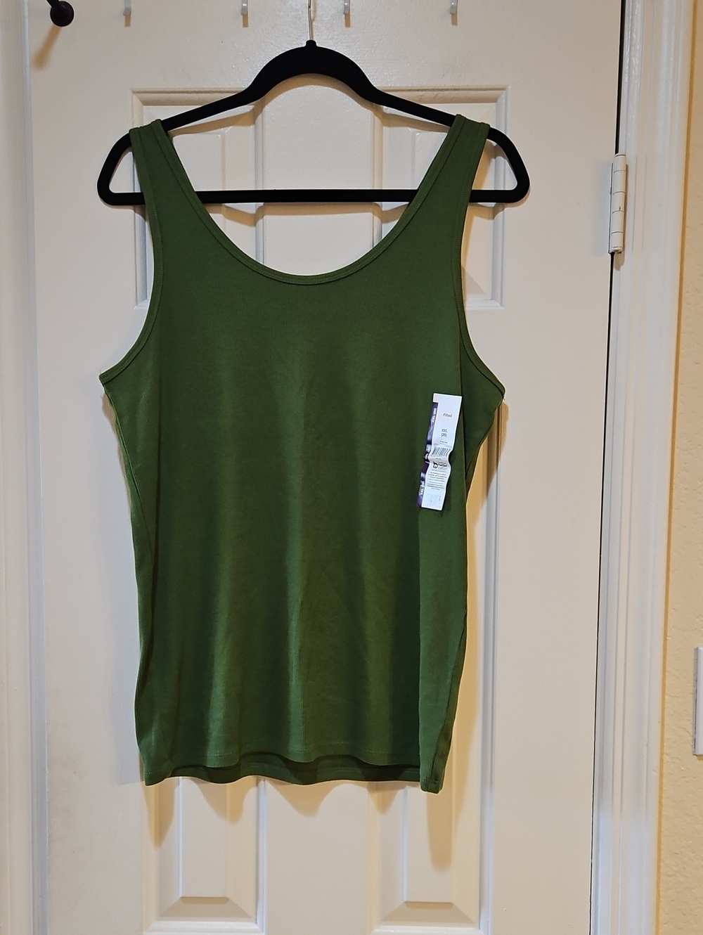 Time and Tru Olive Scoop Neck Tank